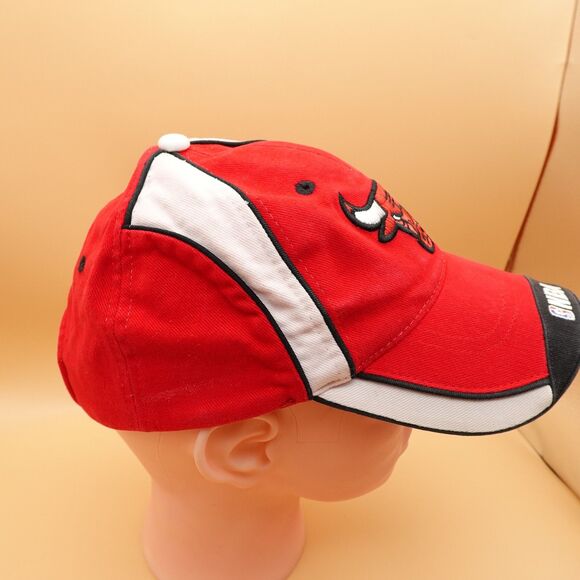 Chicago Bulls Hat Cap Strap Back Red Black White One Size NBA Basketball - Picture 5 of 9